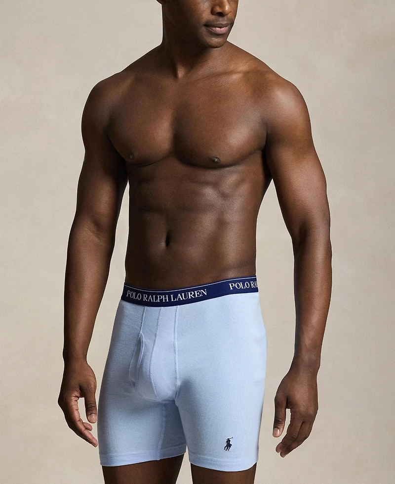 Polo Ralph Lauren Men's Classic Cotton Knit Boxer Briefs , 3-Pack Set