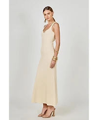 endless rose Women's Sweetheart Neckline Knit Maxi