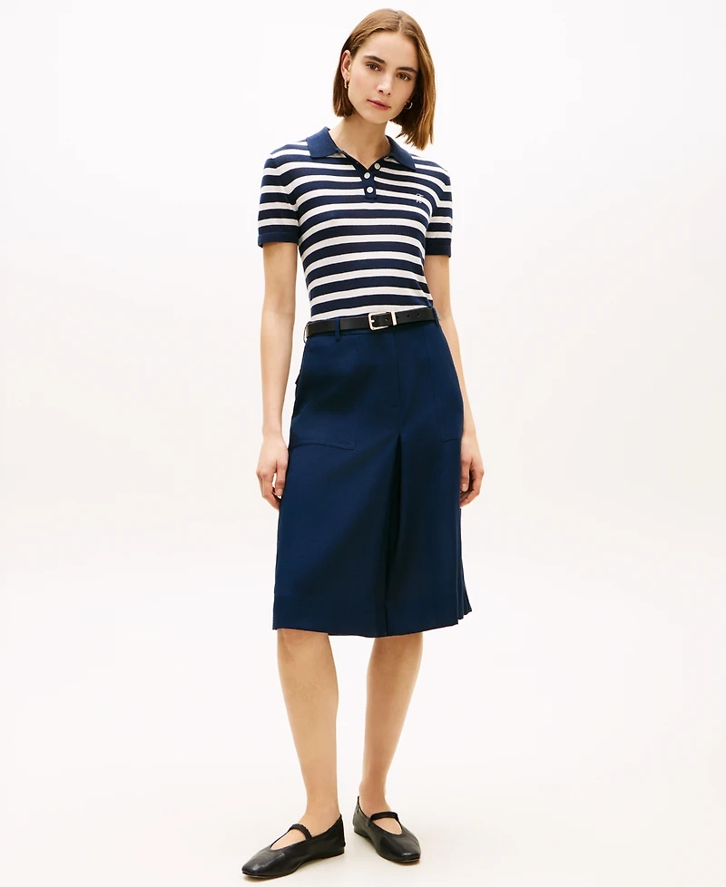 Tommy Hilfiger Women's Tailored Utility Knee Midi Skirt