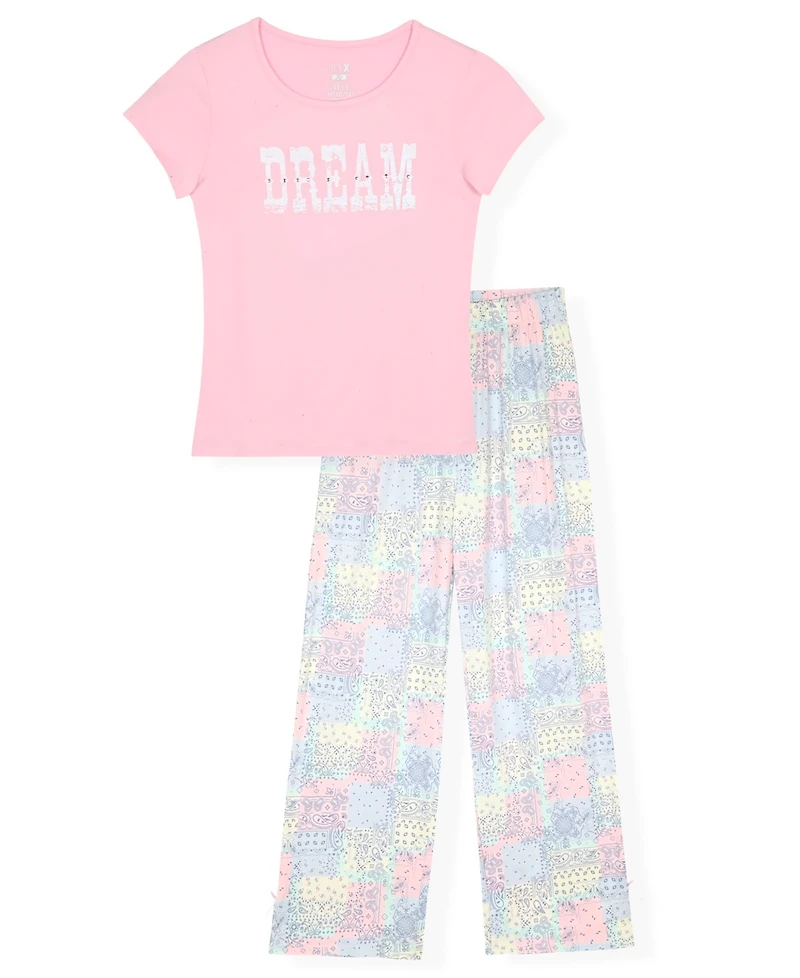 Max And Olivia Girls S-l Pink Dream Pant Pajama Set