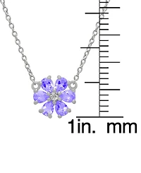 Macy's 2-Piece Garnet (3.93 ct. t.w.) & Amethyst (3.90 Flower Earring and Necklace Set