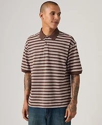 Levi's Men's Boxy Striped Collared Polo Shirt