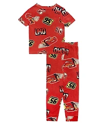 Cars Boys' Toddler 2T-4T Short-Sleeve Top and Long Joggers, 2-Piece Set