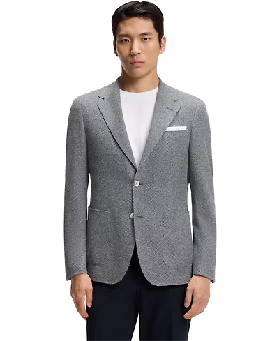 Boss by Hugo Men's Patterned Linen Blend Regular-Fit Blazer