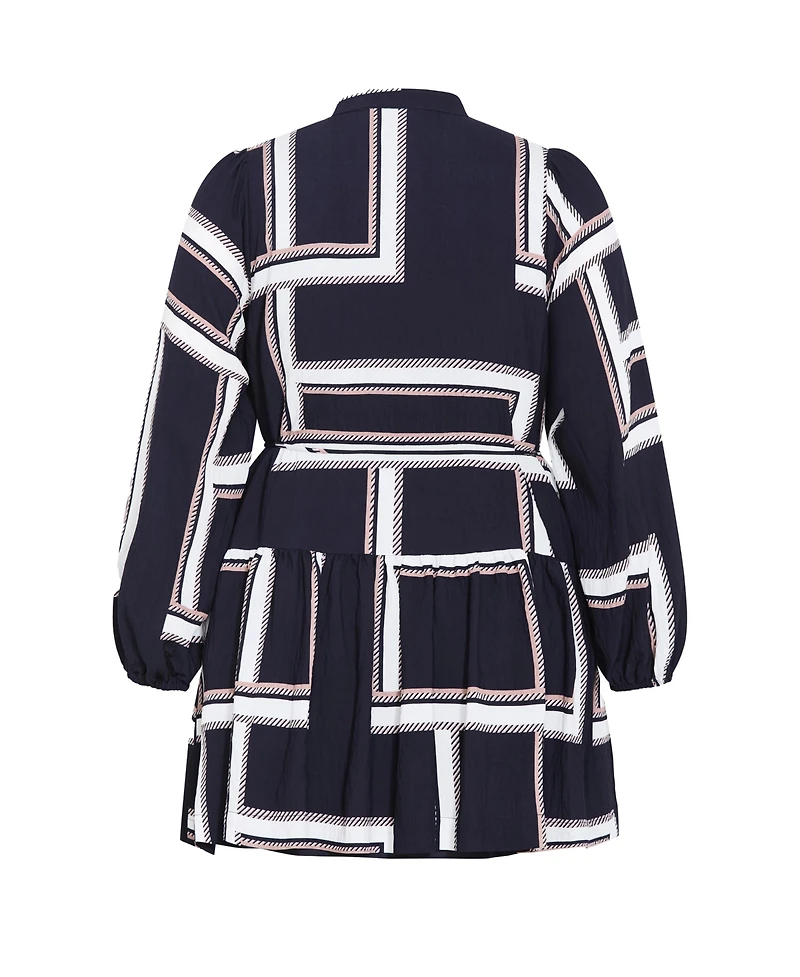 City Chic Plus Laurie Print Mini Dress