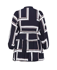 City Chic Plus Laurie Print Mini Dress