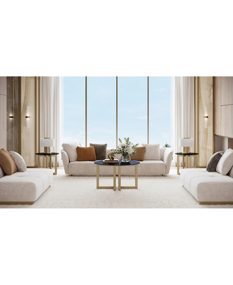 Emila 3-Pc. Round Coffee Table and End Set