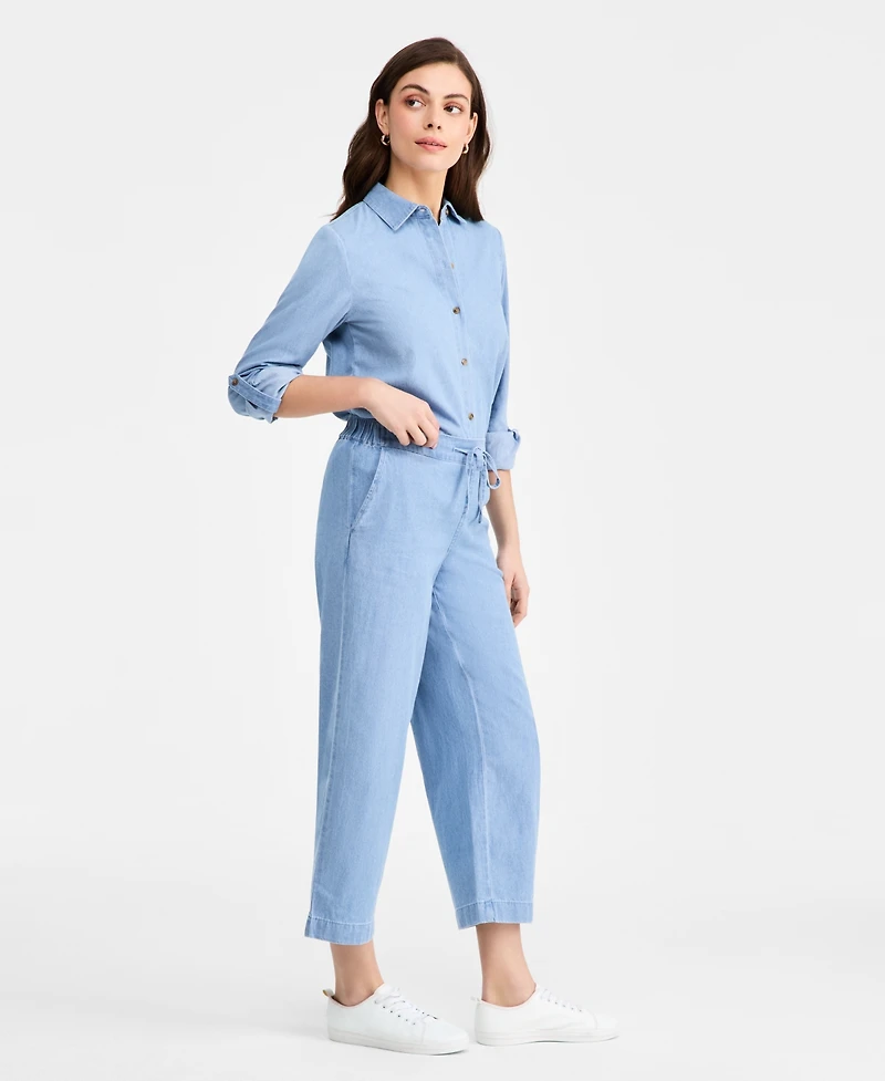 Jones New York Women's Wide Leg Scallop Hem Pants