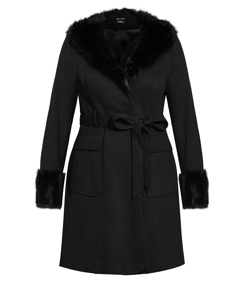City Chic Women's Make Me Blush Coat
