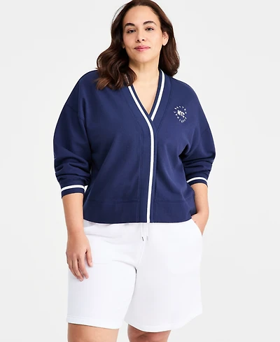 Id Ideology Plus Nyc Fleece Cardigan Sweatshirt, Macy's Exclusive