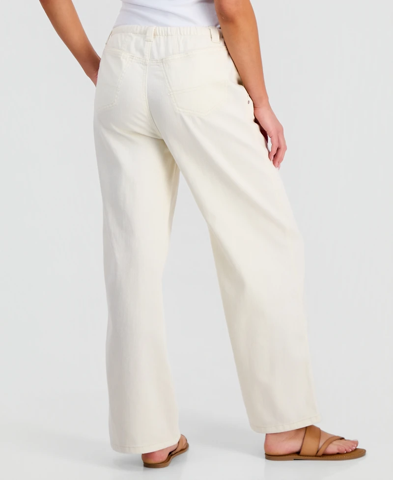 And Now This Petite Seamed Slouchy Tie-Waist Jeans, Macy's Exclusive