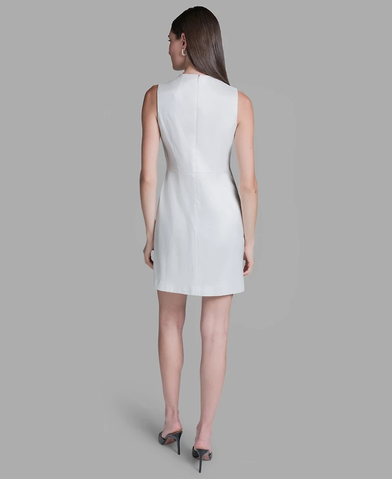 Bcbg Women's Taffeta Mock Neck Dress