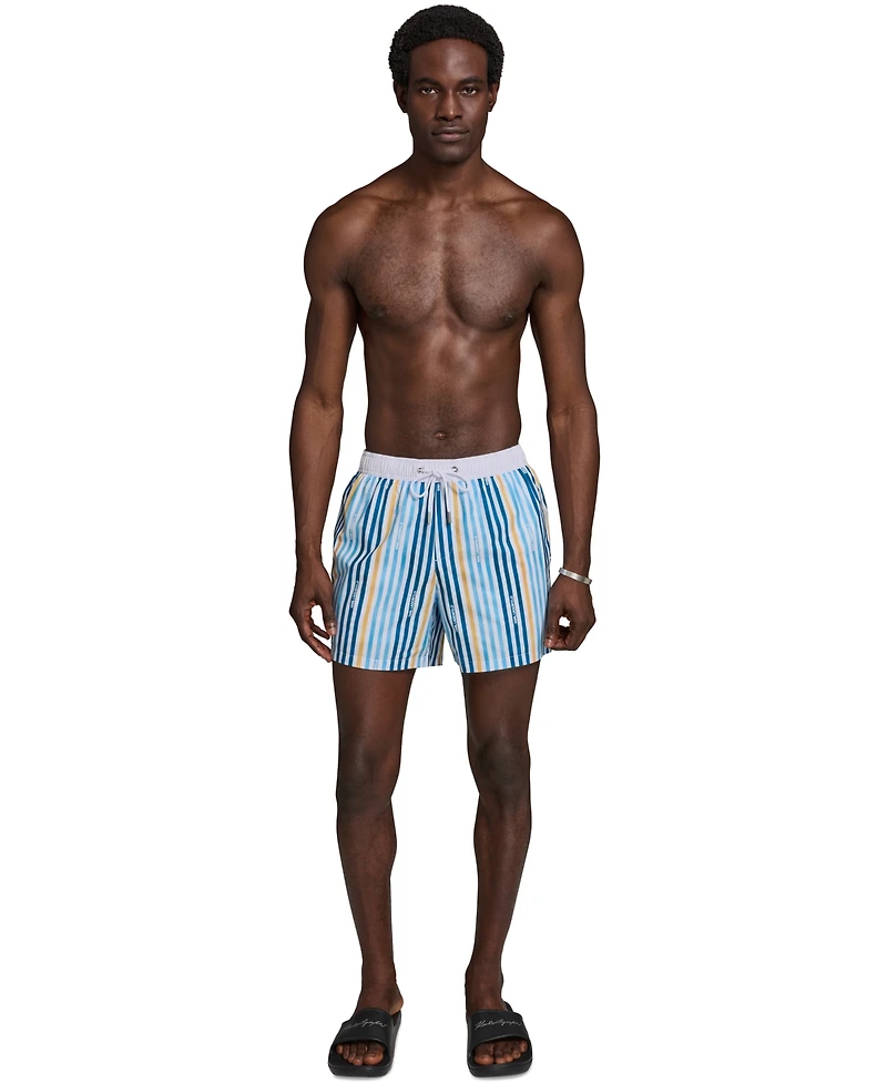 Karl Lagerfeld Paris Men's Striped Volley Shorts