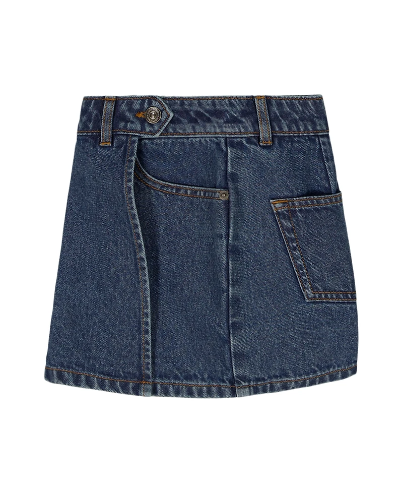 Calvin Klein Girls' 7-16 Denim Wrap Front Skort