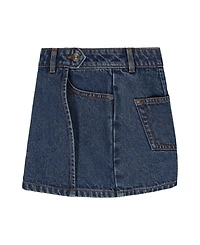 Calvin Klein Girls' 7-16 Denim Wrap Front Skort