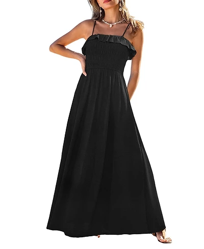 Cupshe Women's Abundance Black Maxi Beach Dress