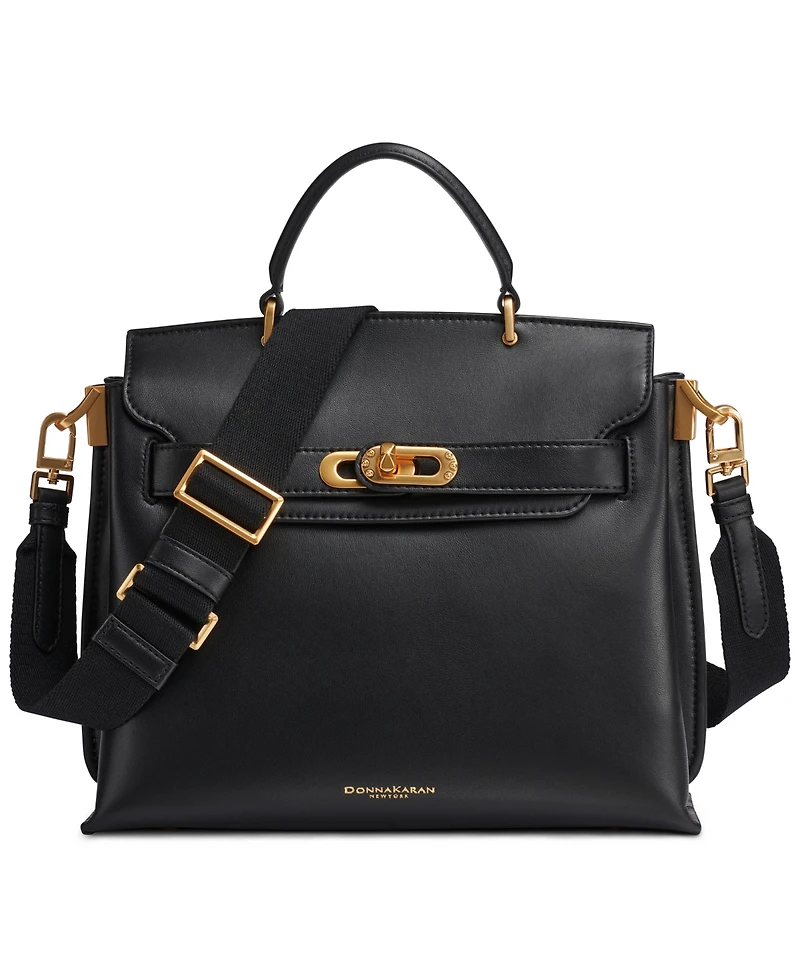 Donna Karan New York Turn-Lock Bridgehampton Small Satchel Bag