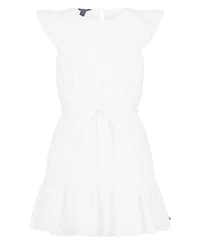 Tommy Hilfiger Girls' 7-16 Lace Asymmetric Tiered Dress