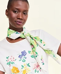 Macy's Flower Show State Flowers Print Cotton Scarf, Macy's Exclusive