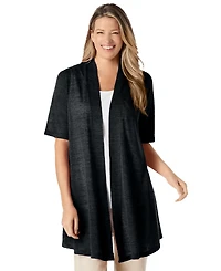 Woman Within Plus Lightweight Open Front Cardigan Sweater