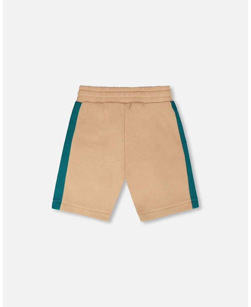 Deux par Toddler Boys Sporty French Terry Shorts Beige - Toddler|Child