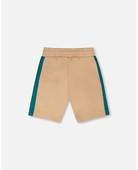 Deux par Toddler Boys Sporty French Terry Shorts Beige - Toddler|Child