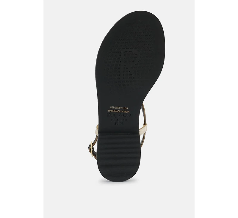 Pheobe Strappy Pink Flat Sandals