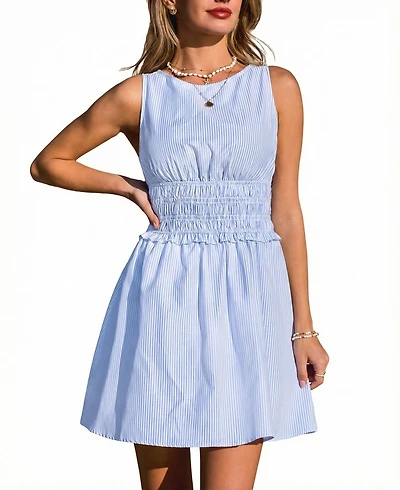 Cupshe Women's Cahuenga Striped Mini Beach Dress