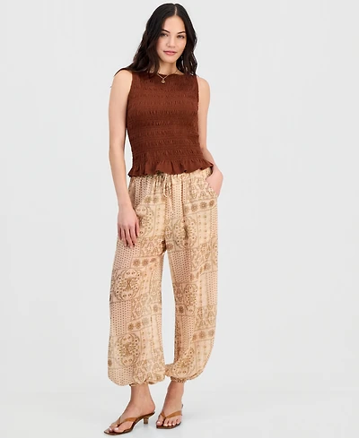 And Now This Women's Bandana-Print Balloon Pants, Macy's Exclusive