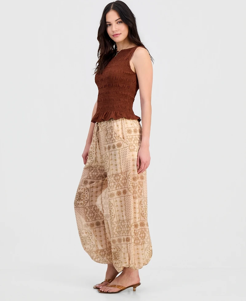 And Now This Women's Bandana-Print Balloon Pants, Macy's Exclusive
