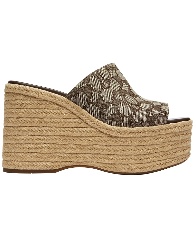 Coach Women's Wedge Espadrilles Slip-On Sandals