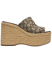 Coach Women's Wedge Espadrilles Slip-On Sandals