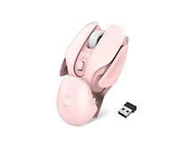 Risokeys 2.4G Wireless Rechargeable Mouse, 3-Speed Dpi 800-1600, Silent Click, Fun Futuristic Design, Ergonomic for Pc, Laptop, Mac, Home & Office
