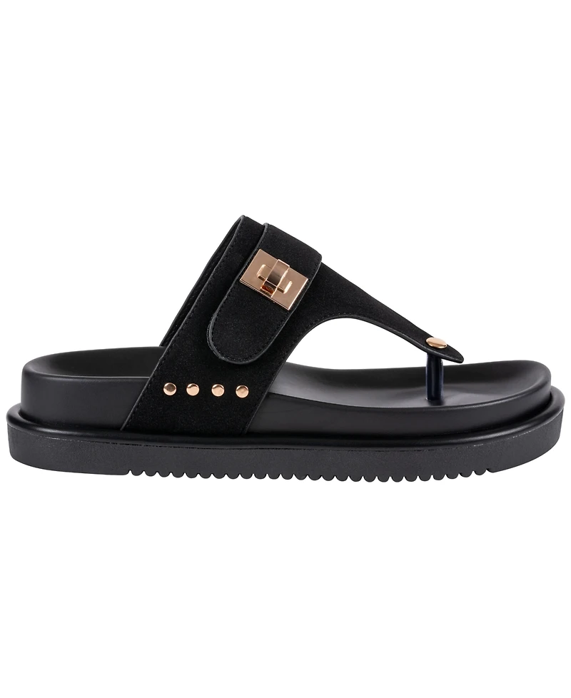 Gc Shoes Women's Cailan Hardware Footbed Flats Sandals