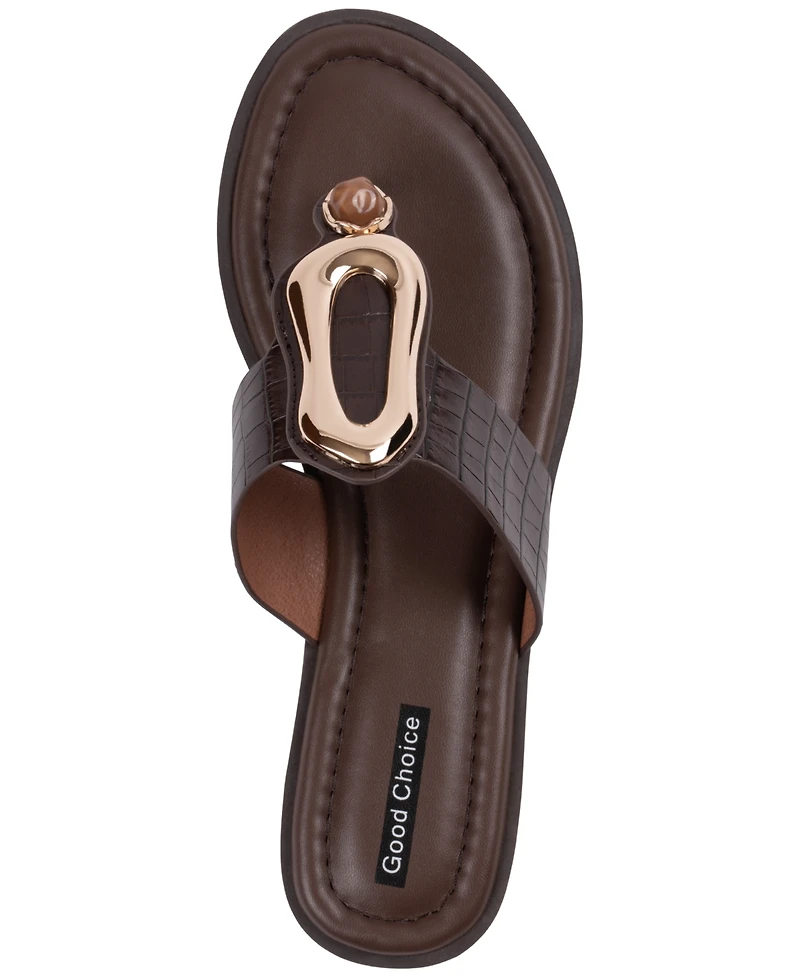 Gc Shoes Women's Evarie Hardware Flat Sandals