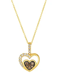 Le Vian Chocolate Diamonds (.13 ct. t.w.) and Nude Diamonds (.20 ct. t.w.) Pendant Necklace in 14k Honey Gold