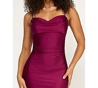 Katia Rae Juniors' Cowl Neck Gown