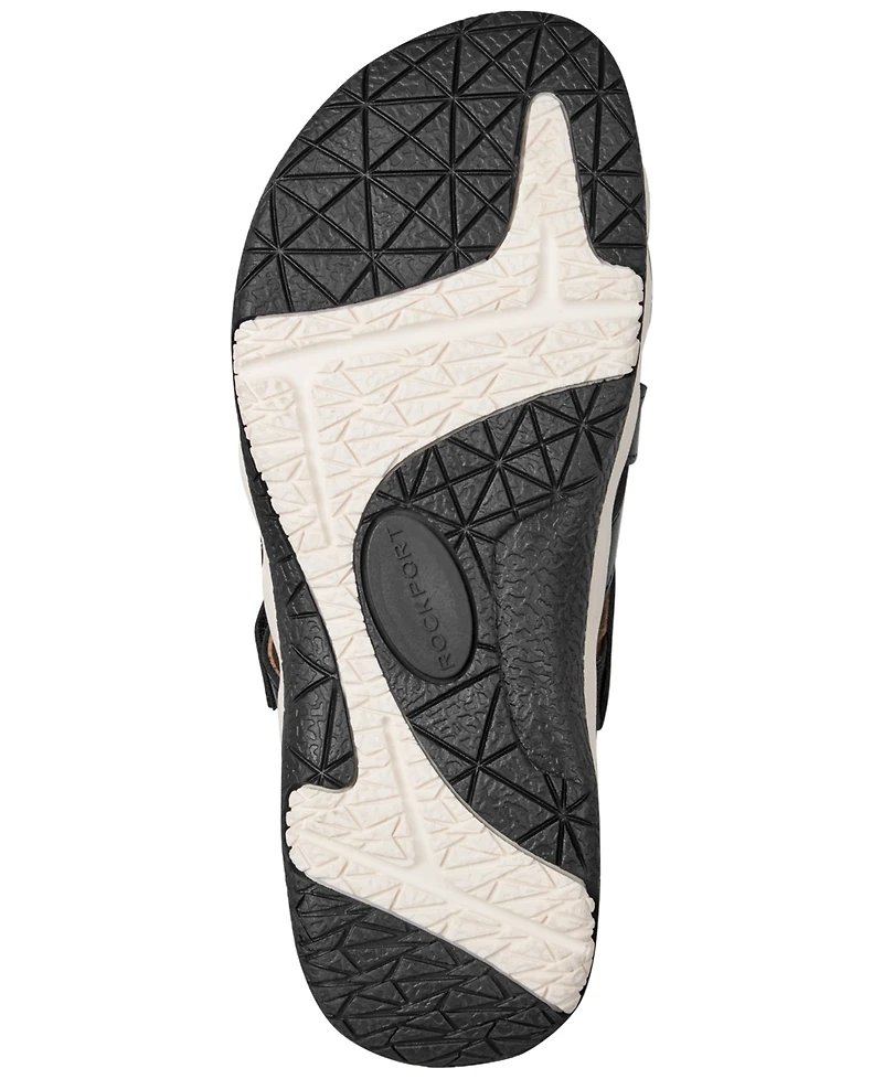 Rockport Women's Sedona Strappy Slip-On Flat Sandals