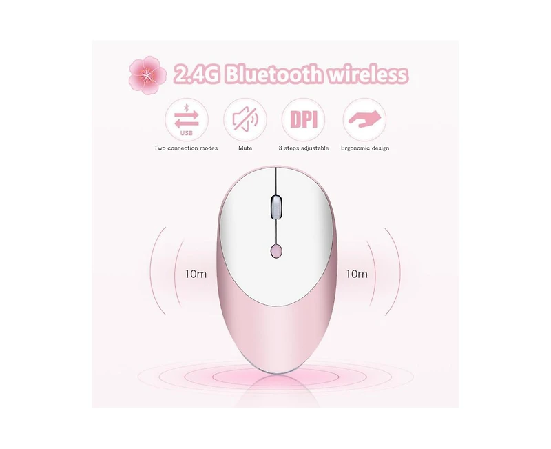 Risokeys Tri Mode Silent Wireless Mouse Bluetooth and 2.4G 3 Speed Dpi Office Mouse