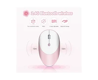 Risokeys Tri Mode Silent Wireless Mouse Bluetooth and 2.4G 3 Speed Dpi Office Mouse
