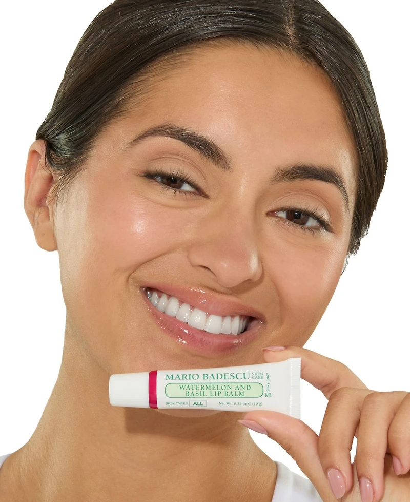 Mario Badescu Watermelon and Basil Lip Balm, 0.35 oz.