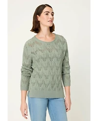 Olsen Women's Artisan Stitch Sweater