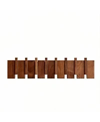 Yigii Wood Piano Key Style Wall Coat Rack With Hooks