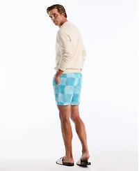 Original Penguin Men's Wavy Tile Print 7" Volley Swim Trunks