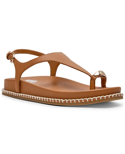 Dv Dolce Vita Women's Pacey Round Toe Ring Footbed Flat Sandals