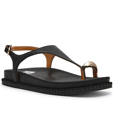 Dv Dolce Vita Women's Pacey Round Toe Ring Footbed Flat Sandals