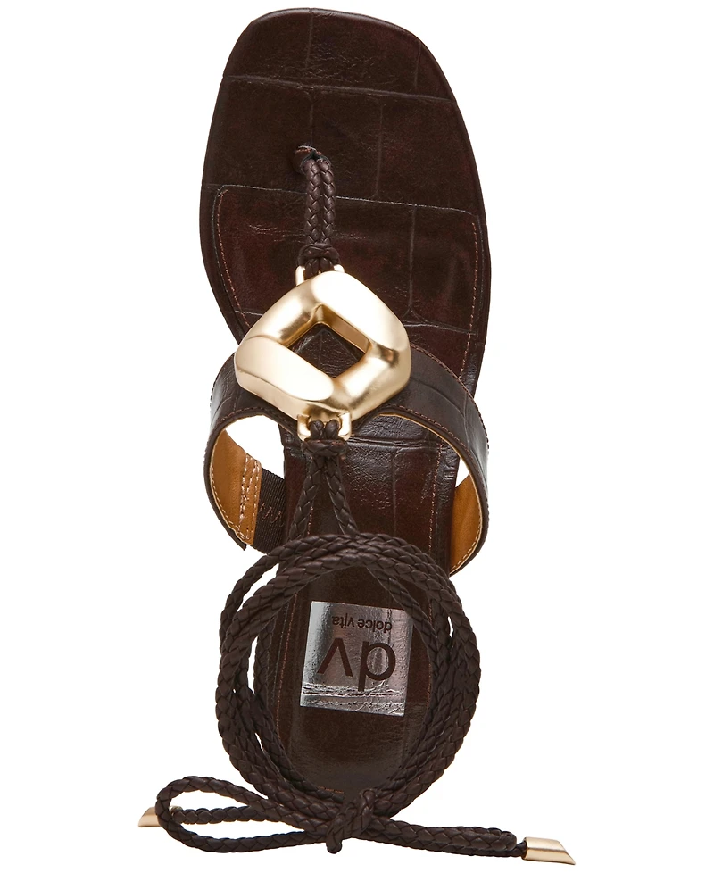 Dv Dolce Vita Women's Stanza Embellished Lace-Up Leg-Wrap Dress Sandals