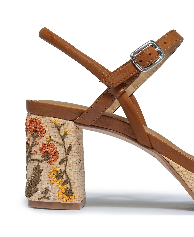 Bernardo Women's Footwear Canto Embroidery Platform Sandal