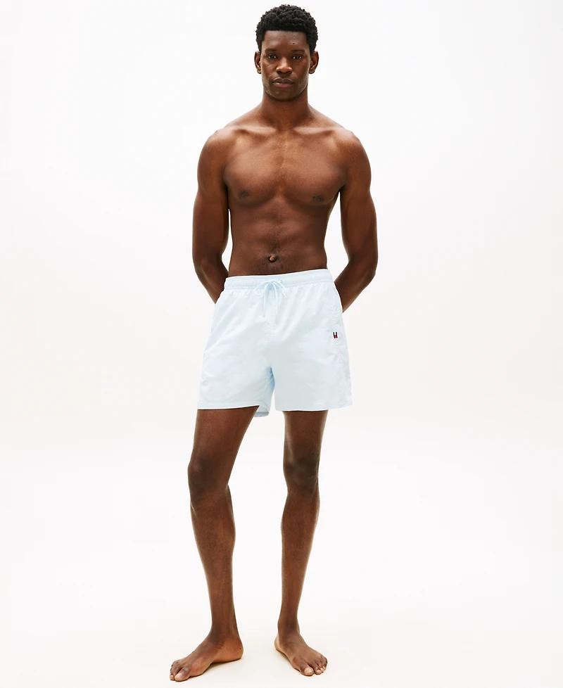 Tommy Hilfiger Men's Medium Drawstring Zip Pocket 5" Swim Trunks