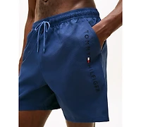 Tommy Hilfiger Men's Medium Drawstring Zip Pocket 5" Swim Trunks